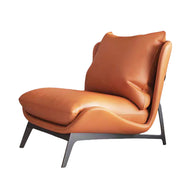 LIVARA EC1035 Minimalist Design Curved Wood Down Feather Leisure Chair