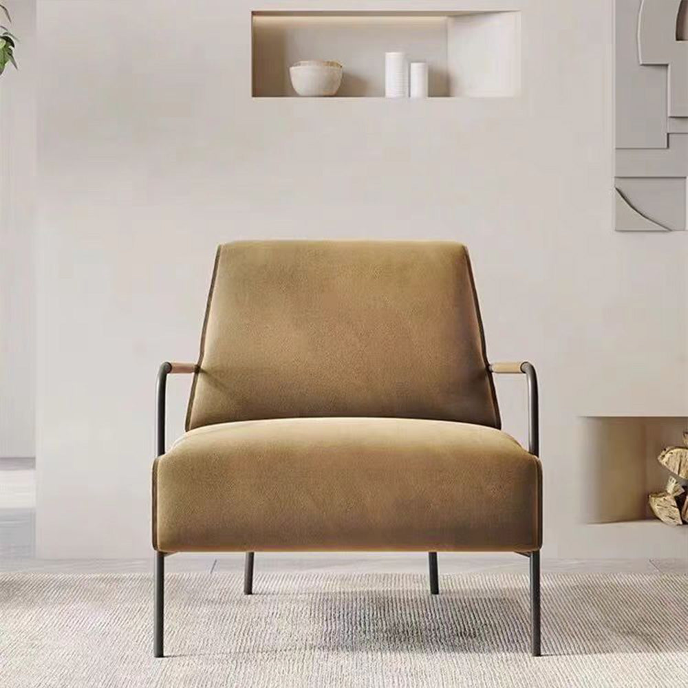 LIVARA EC1036 High-End Design Iron Frame Solid Wood Frame Leisure Chair