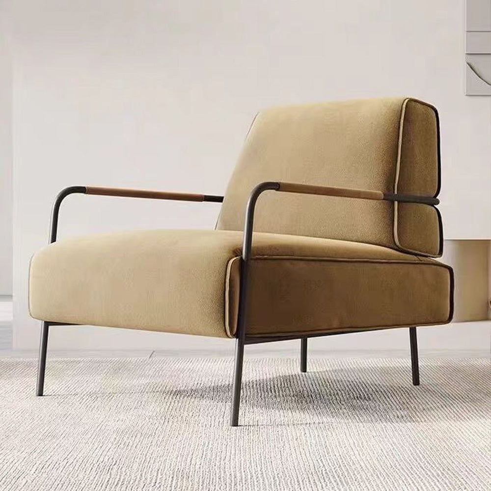 LIVARA EC1036 High-End Design Iron Frame Solid Wood Frame Leisure Chair