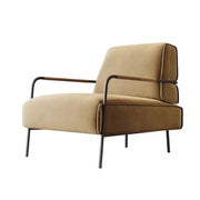 LIVARA EC1036 High-End Design Iron Frame Solid Wood Frame Leisure Chair