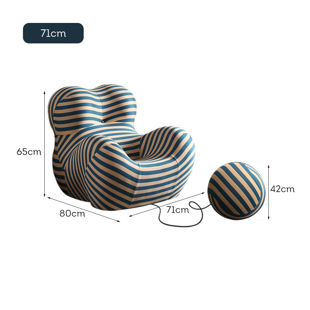 LIVARA EC1041 71/103/120cm Shaped Cotton Leisure Chair/Sofa Stretch Fabric