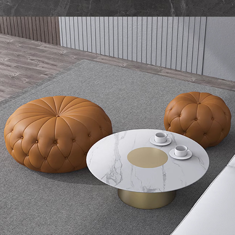 LIVARA EC1044 78cm Pumpkin-shaped Leisure Chair Faux Leather