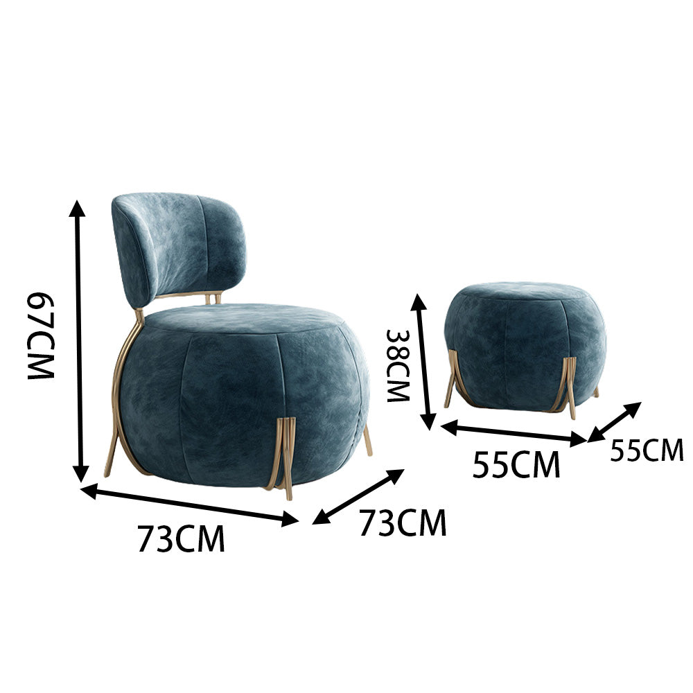 LIVARA EC1045 Iron Frame Foam Filling Leisure Chair