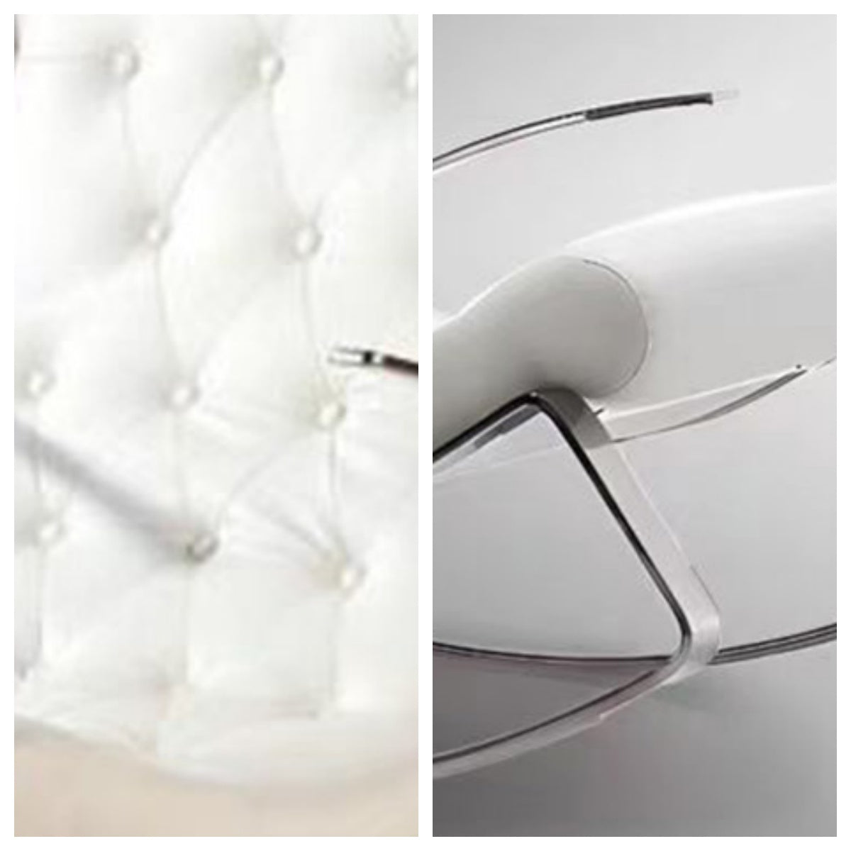 LIVARA EC1052 Stainless Steel Bentwood High-Density Foam Rocking Chair