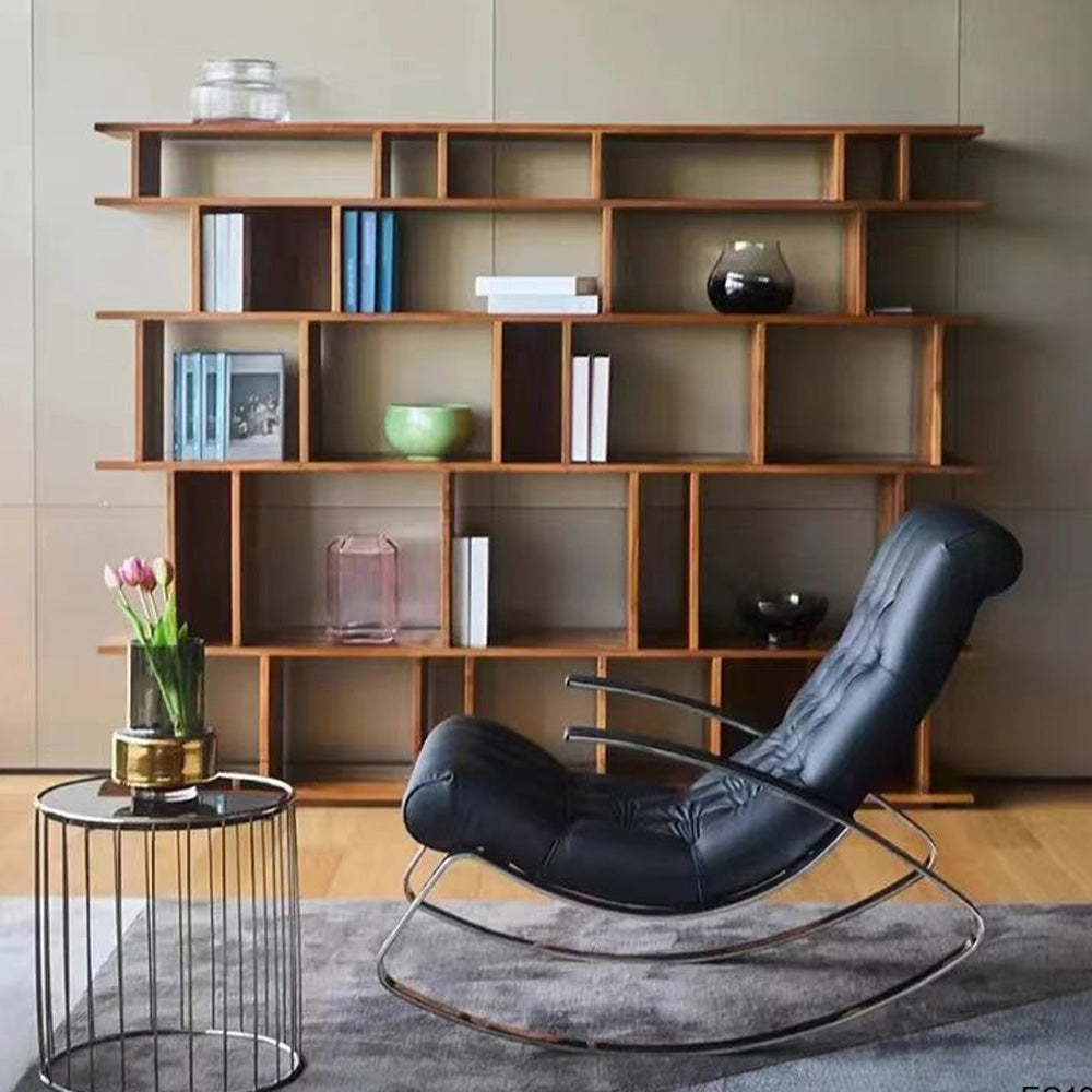 LIVARA EC1052 Stainless Steel Bentwood High-Density Foam Rocking Chair