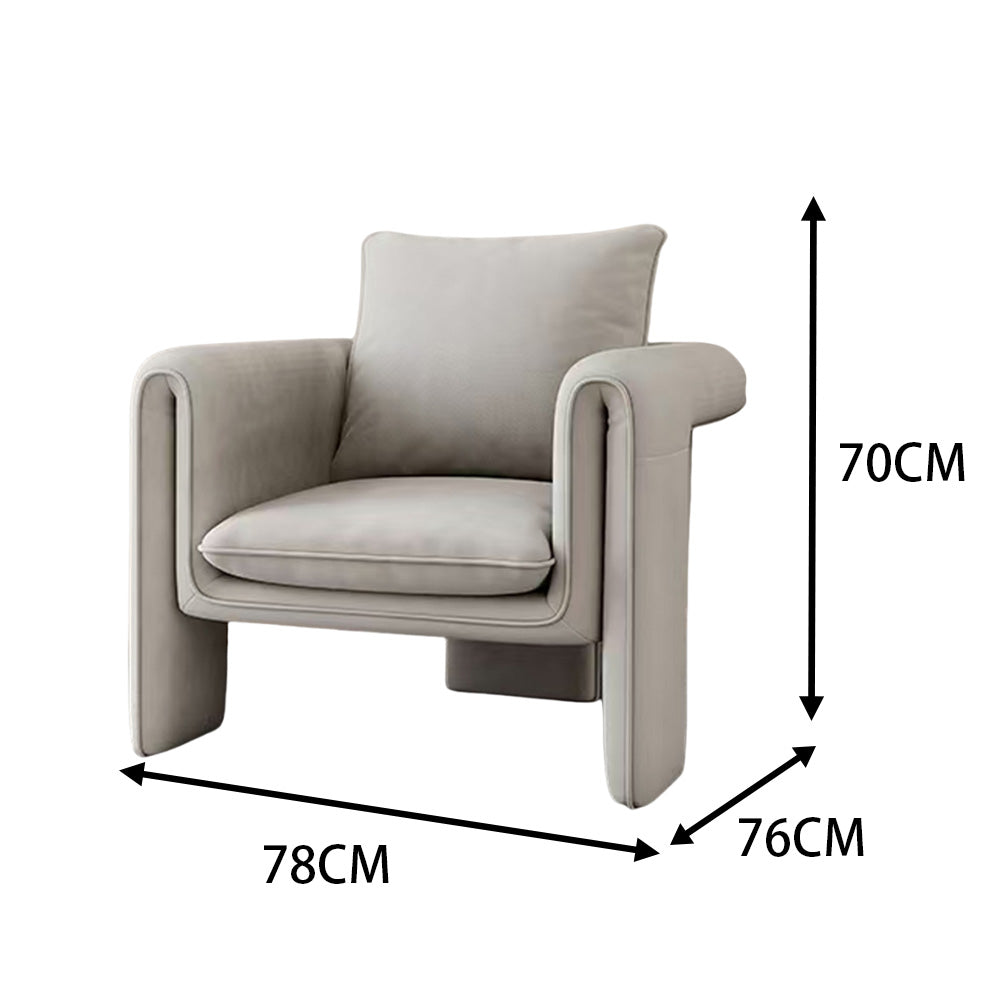 LIVARA EC1054 Bentwood Frame Velvet Fabric Leisure Chair