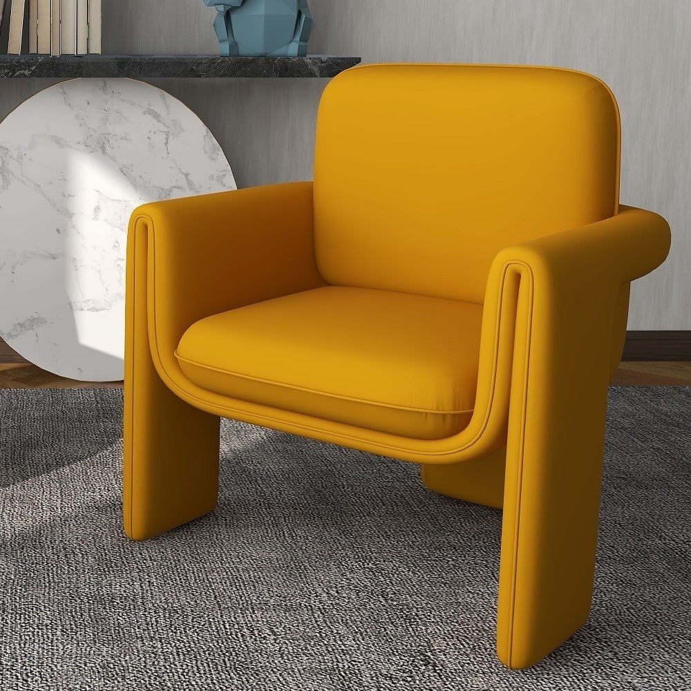 LIVARA EC1054 Bentwood Frame Velvet Fabric Leisure Chair