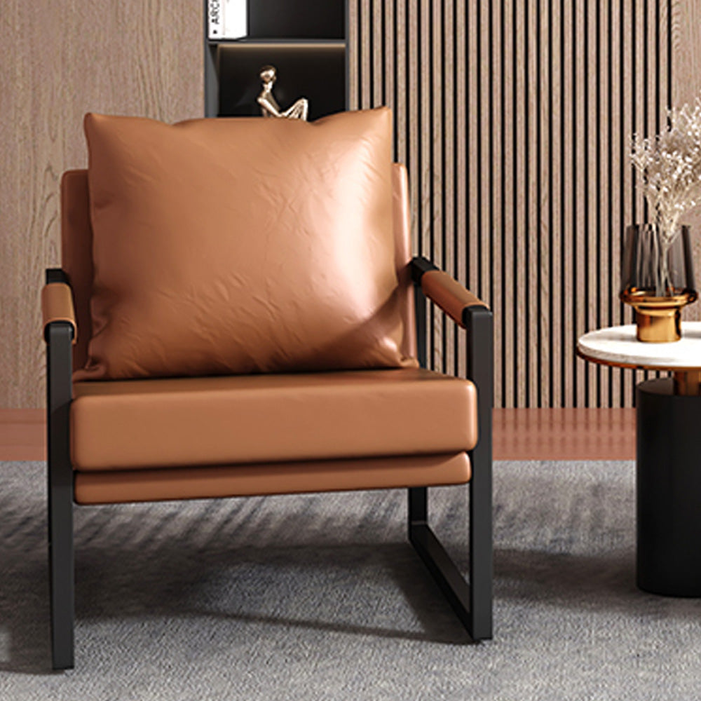 LIVARA EC1056 Leisure Chair with Eucalyptus Frame, High-Density Foam, and Black Frame Legs