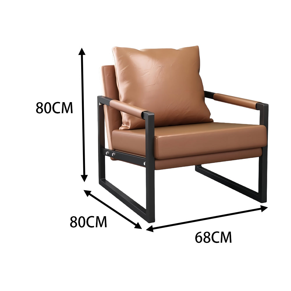 LIVARA EC1056 Leisure Chair with Eucalyptus Frame, High-Density Foam, and Black Frame Legs