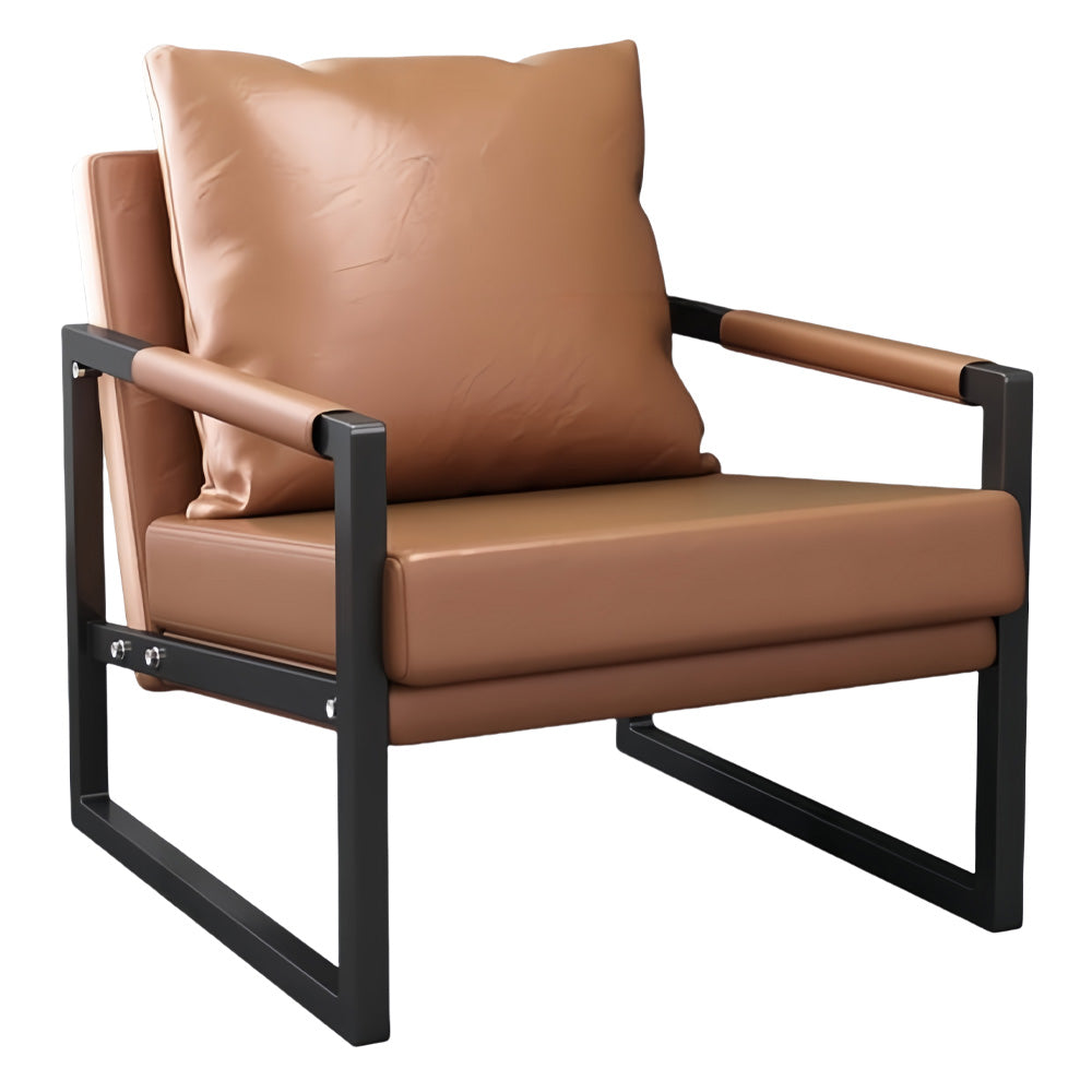 LIVARA EC1056 Leisure Chair with Eucalyptus Frame, High-Density Foam, and Black Frame Legs