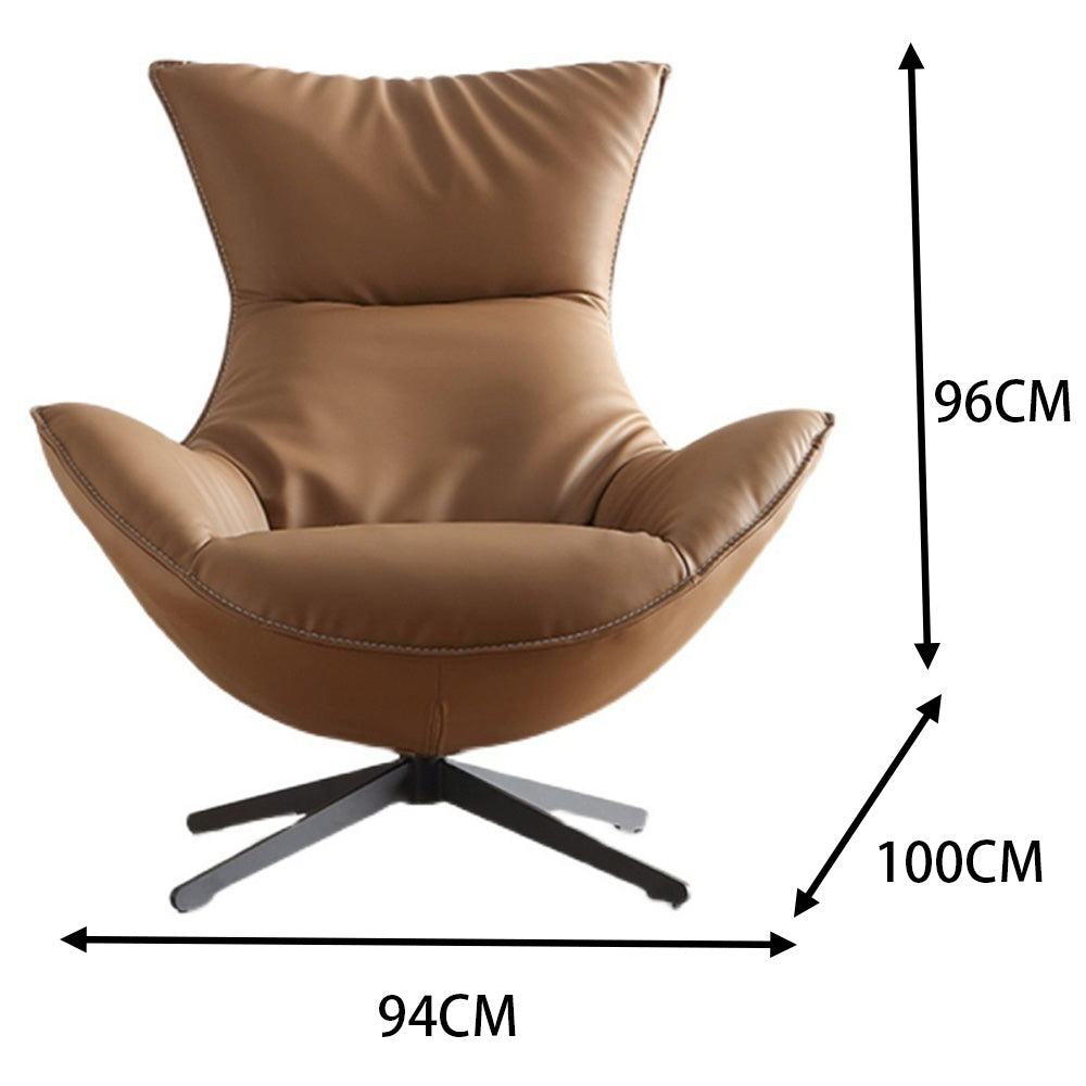 LIVARA EC1057 Rotating Chair with Steel Frame, Foam, and Rotating Steel Feet