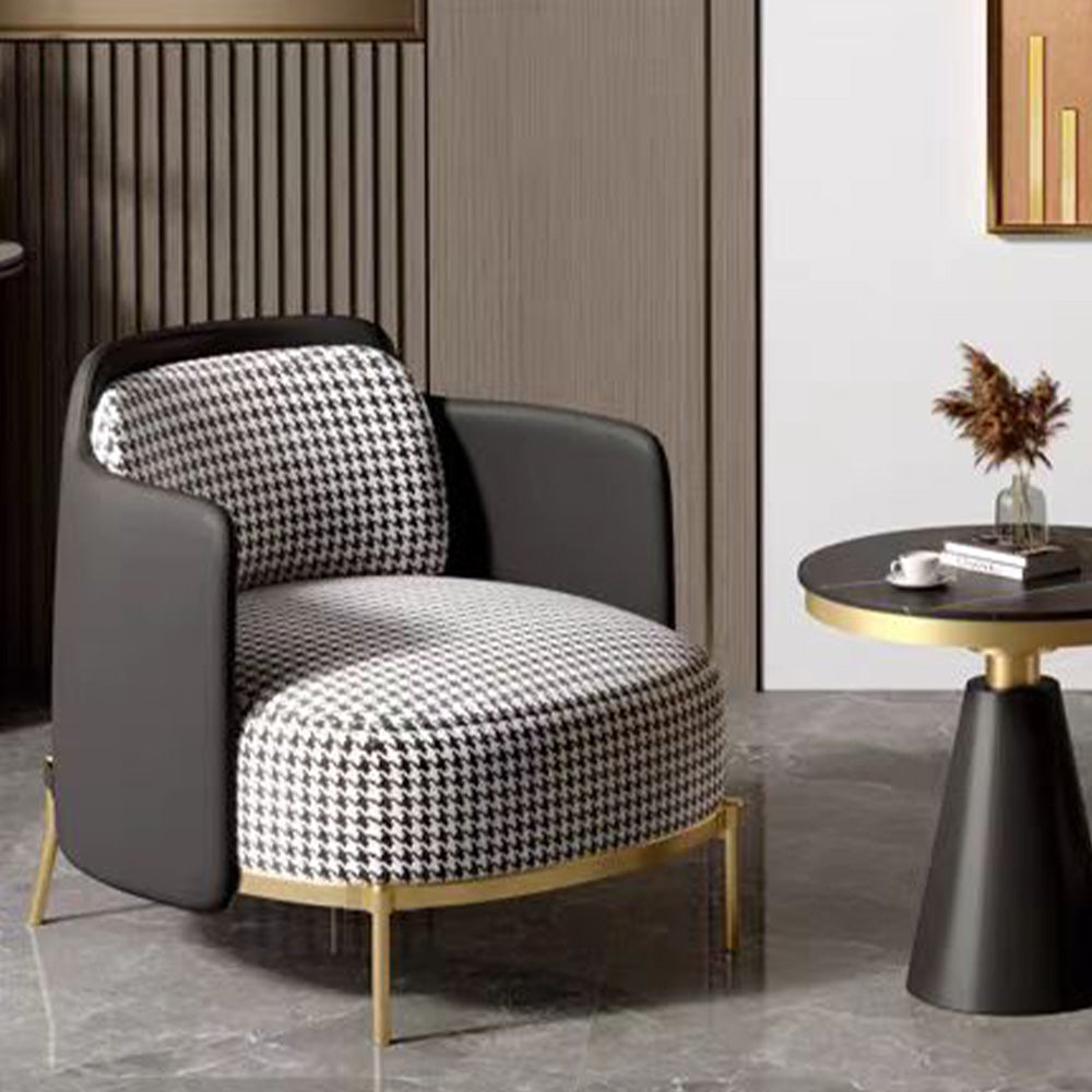 LIVARA EC1059 Curved Wood and Eucalyptus Frame with High-Density Foam Leisure Chair