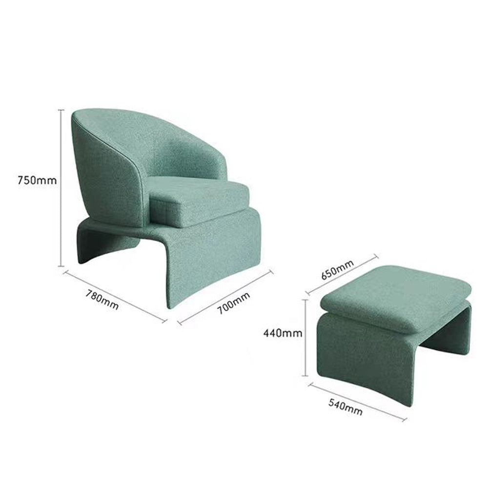 LIVARA EC1060 Eucalyptus Wood Frame with High-Density Foam Leisure Chair and Ottoman