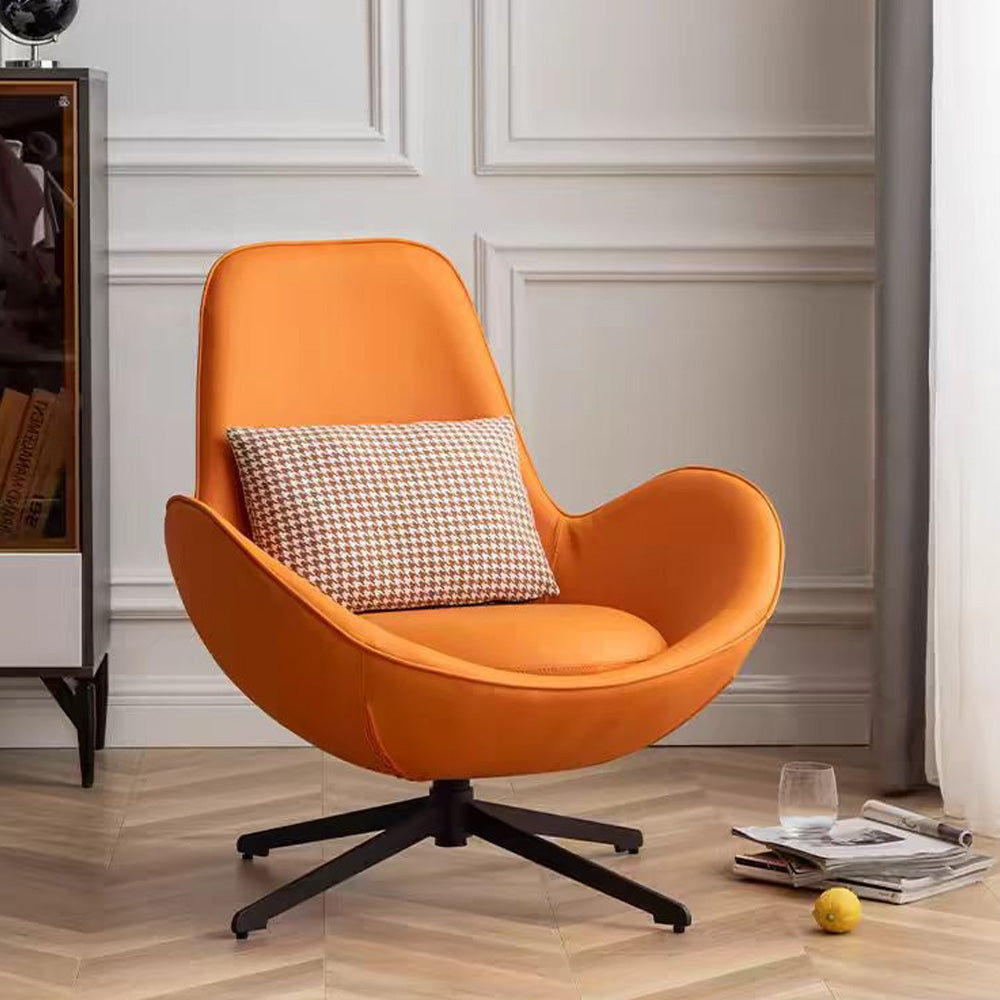 LIVARA EC1064 Rotating Chair with Eucalyptus Wood Frame and High-Density Foam