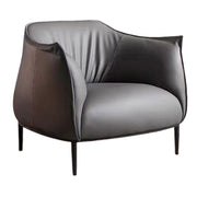 LIVARA EC1066 Carbon Steel High-Density Sponge Faux Leather Minimalist Leisure Chair