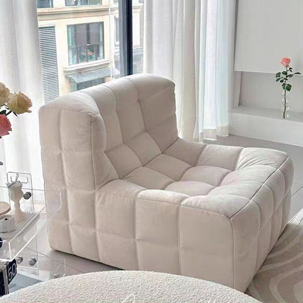 LIVARA EC1072 Corduroy Fabric and Molded Cotton-Filled Leisure Chair