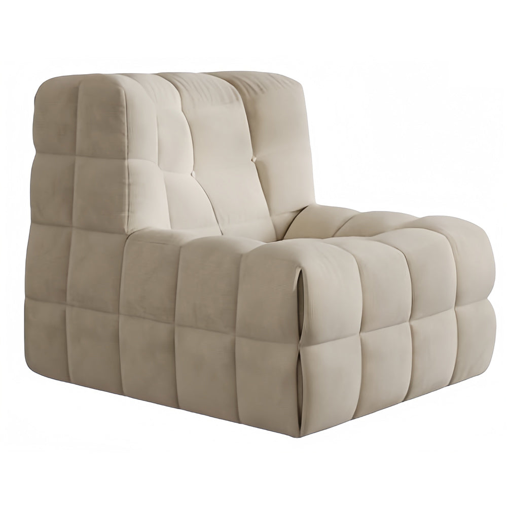 LIVARA EC1072 Corduroy Fabric and Molded Cotton-Filled Leisure Chair