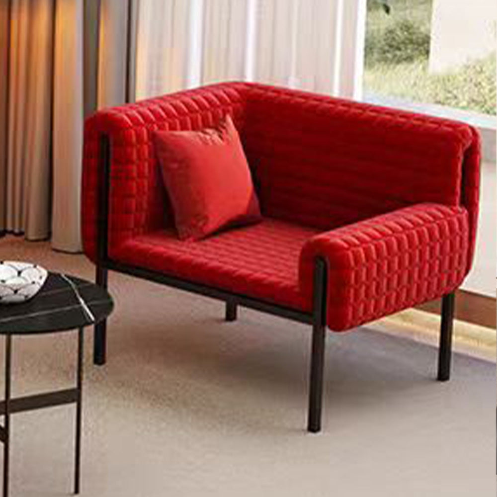 LIVARA EC1073 High-End Design with White Ash Wood and Fabric Leisure Chair