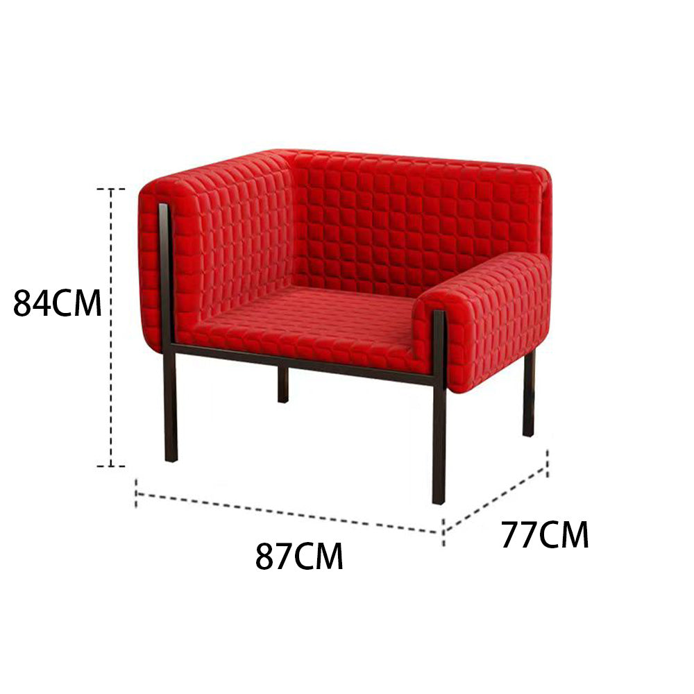 LIVARA EC1073 High-End Design with White Ash Wood and Fabric Leisure Chair