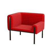 LIVARA EC1073 High-End Design with White Ash Wood and Fabric Leisure Chair