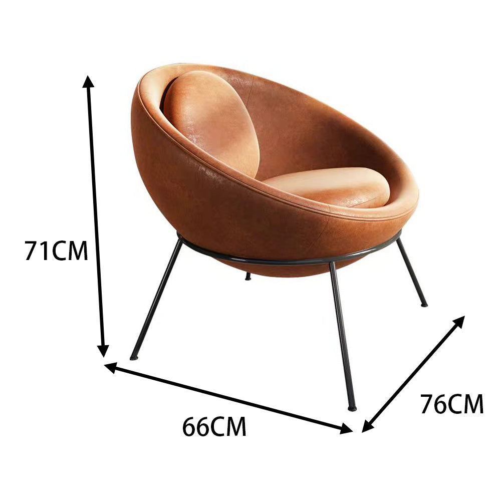LIVARA EC1079 Bubble Chair with Microfiber Leather and High-Density Foam Leisure Chair