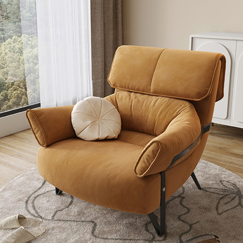 LIVARA EC1085 Solid Wood and Carbon Steel Frame Chair