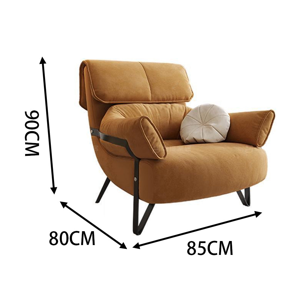 LIVARA EC1085 Solid Wood and Carbon Steel Frame Chair