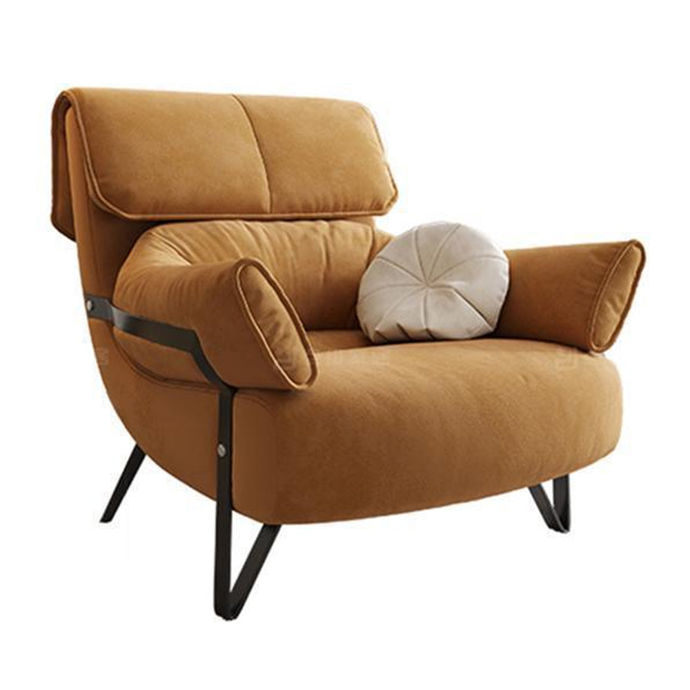 LIVARA EC1085 Solid Wood and Carbon Steel Frame Chair