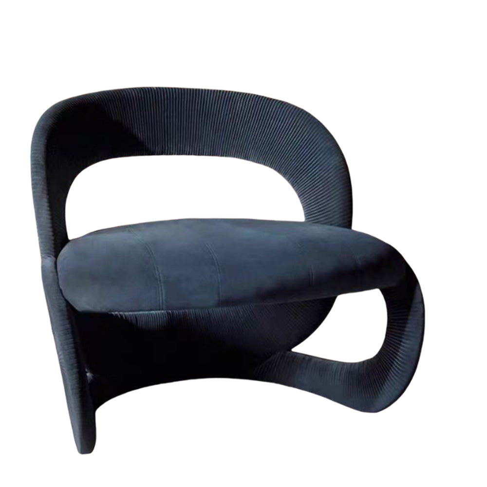 LIVARA EC1090 Tech Velvet Solid Wood Bentwood Leisure Chair