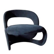 LIVARA EC1090 Tech Velvet Solid Wood Bentwood Leisure Chair