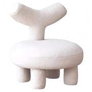 LIVARA EC1092 Wooden Frame Lamb Wool Upholstery Children's Chair