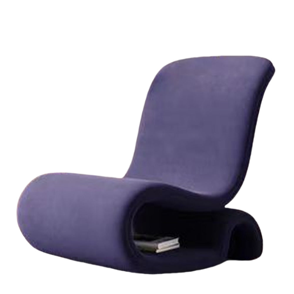 LIVARA EC1096 Tech Velvet Metal Solid Wood Minimalist Cozy Leisure Chair