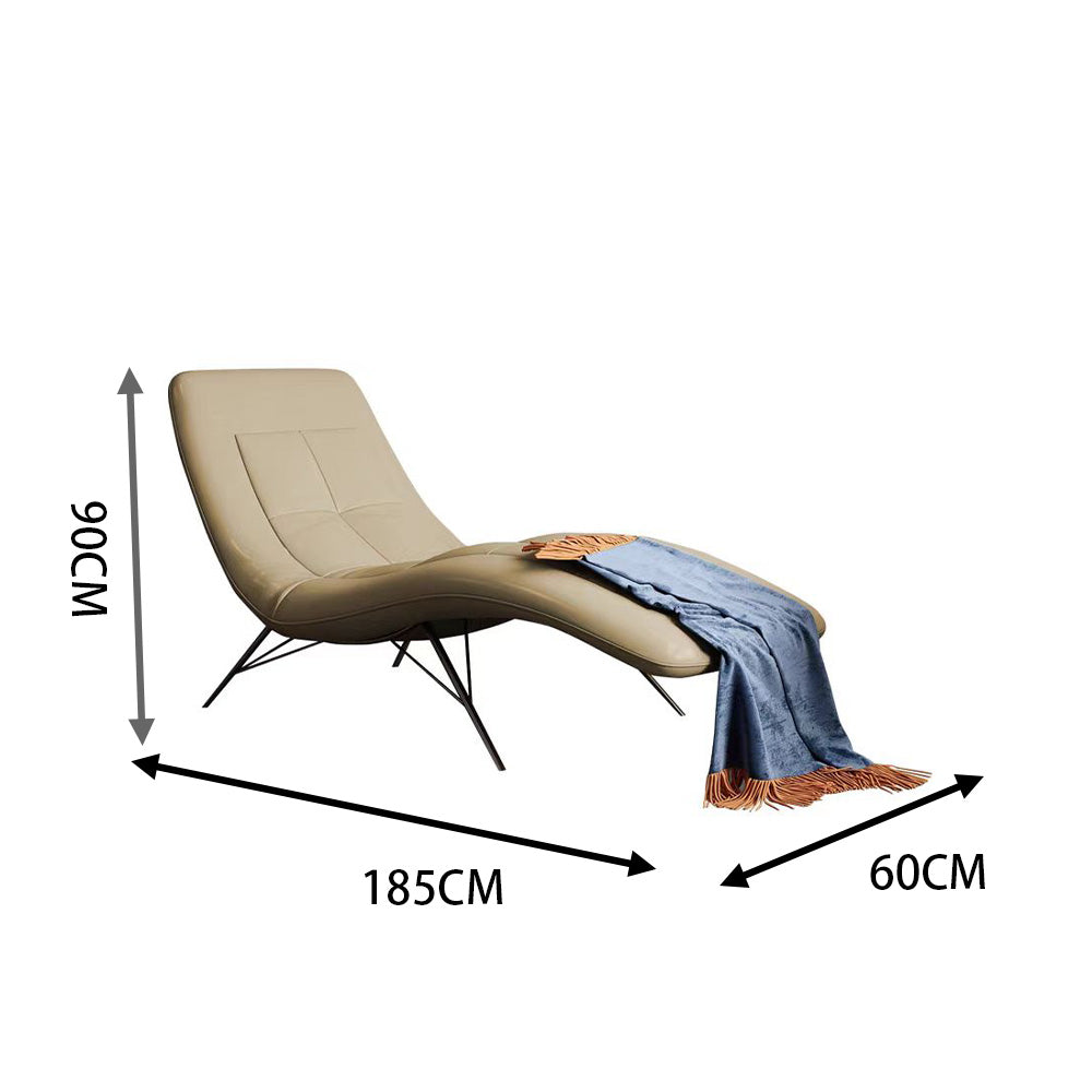 LIVARA EC1103 Silicone Leather Solid Wood Bentwood Metal High-Density Foam Leisure Chair