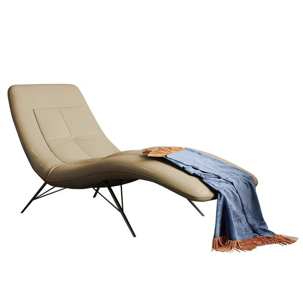 LIVARA EC1103 Silicone Leather Solid Wood Bentwood Metal High-Density Foam Leisure Chair