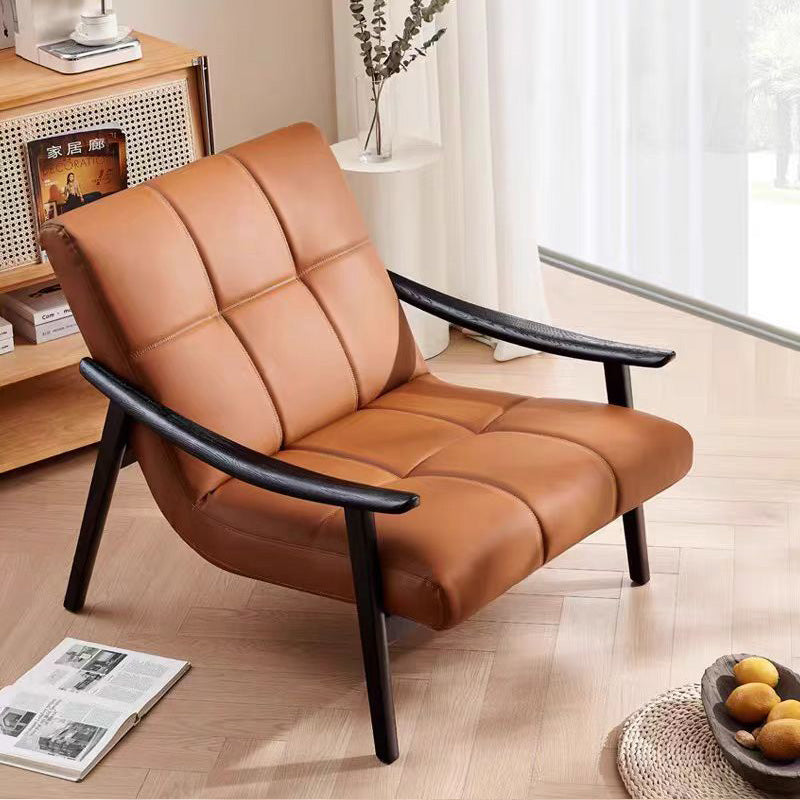 LIVARA EC1104 White Ash Wood Frame Leisure Chair