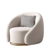 LIVARA EC1105 Solid Wood Frame and Stainless Steel Rotating Chair