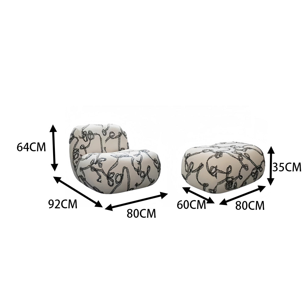 LIVARA EC1113 Shaping Sponge-Filled Leisure Chair