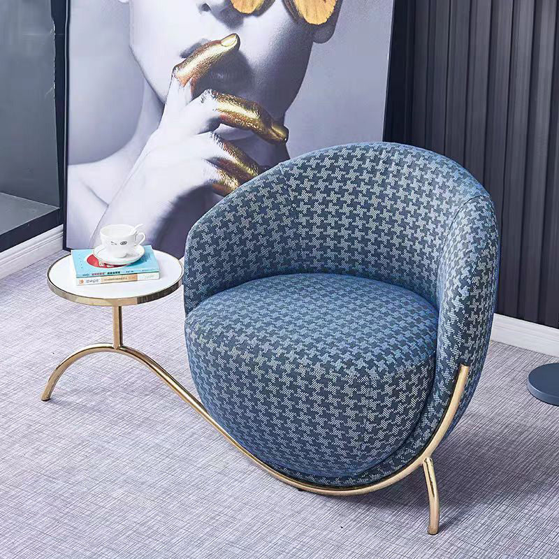 LIVARA EC1114 Stainless Steel Inner Frame Woven Leather Chair