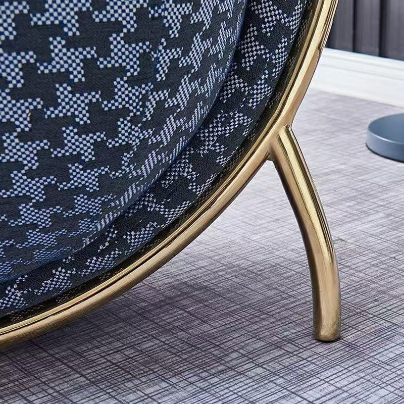 LIVARA EC1114 Stainless Steel Inner Frame Woven Leather Chair