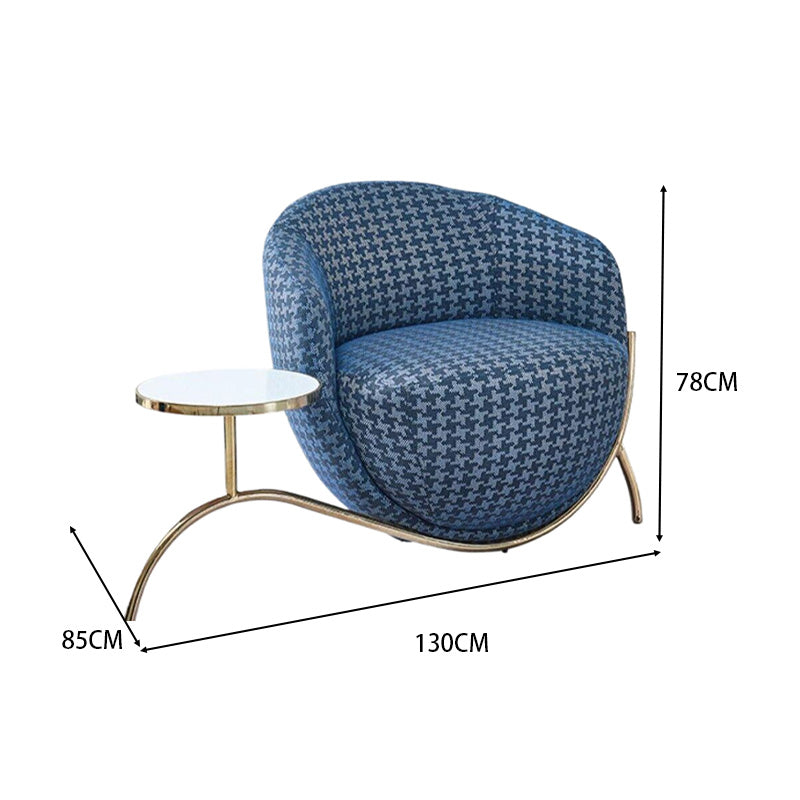 LIVARA EC1114 Stainless Steel Inner Frame Woven Leather Chair