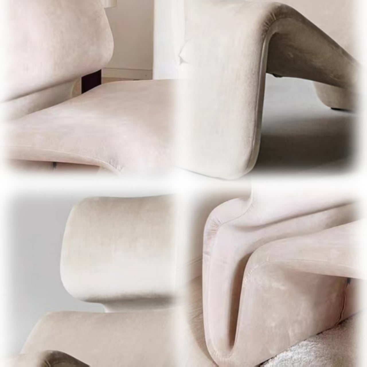 LIVARA EC1119 Fabric Metal Leg Fiberglass Leisure Chair