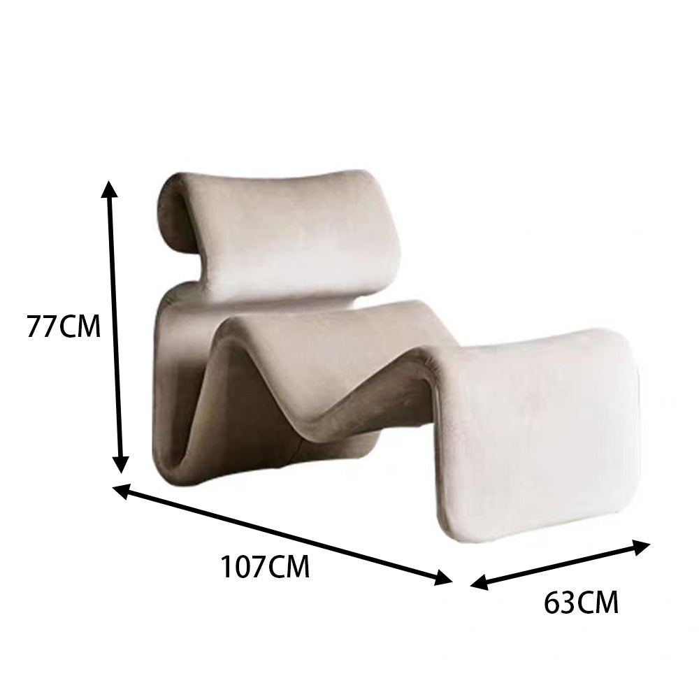 LIVARA EC1119 Fabric Metal Leg Fiberglass Leisure Chair