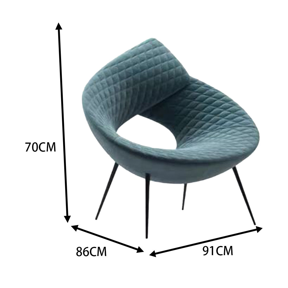 LIVARA EC1121 Metal Frame Microfiber Sponge Leisure Chair