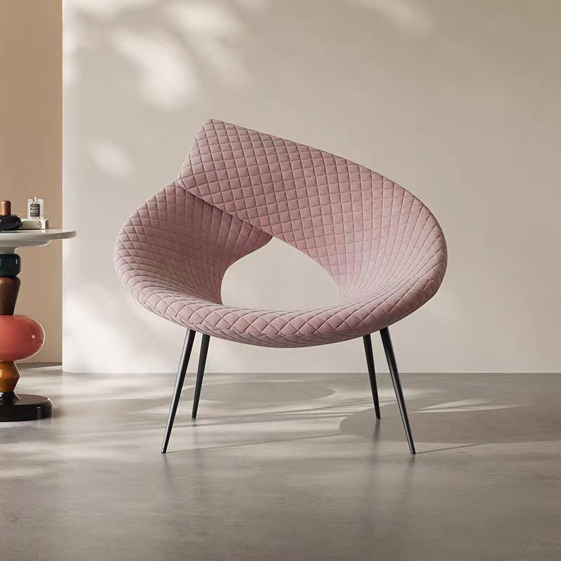 LIVARA EC1121 Metal Frame Microfiber Sponge Leisure Chair