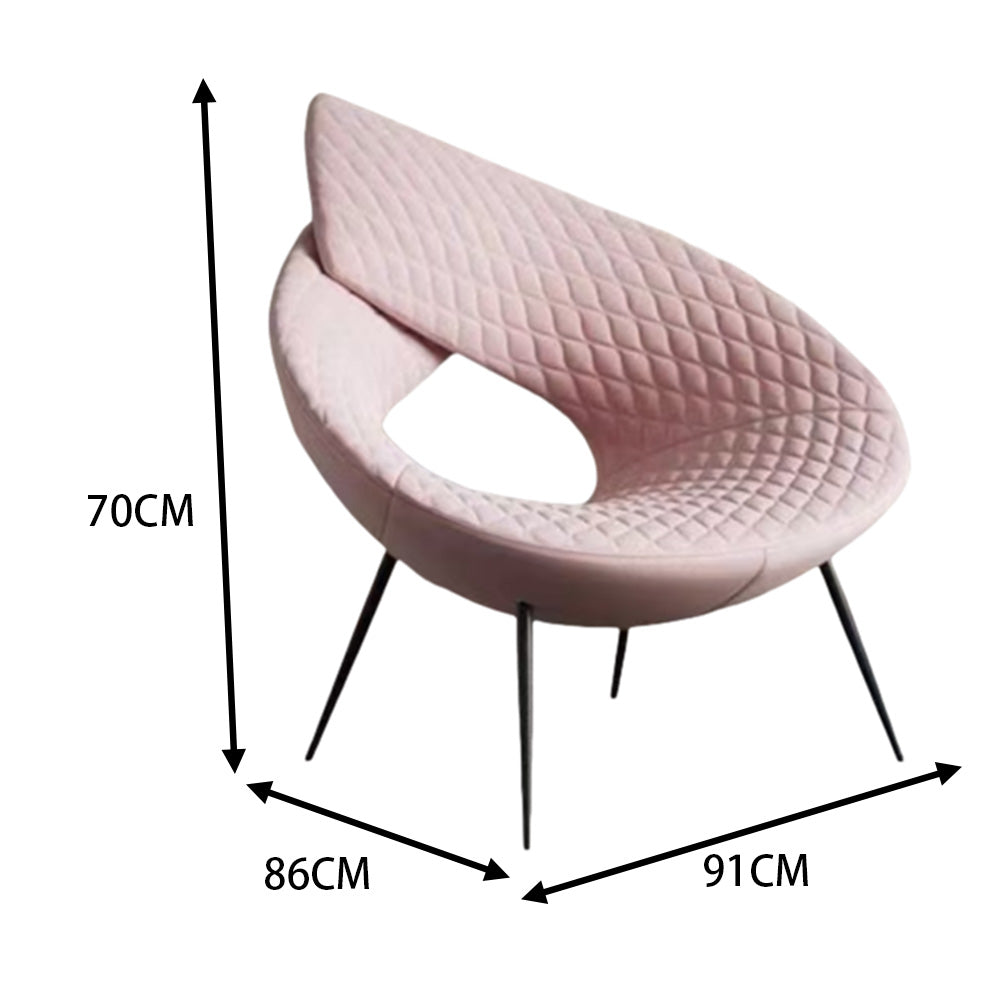 LIVARA EC1121 Metal Frame Microfiber Sponge Leisure Chair