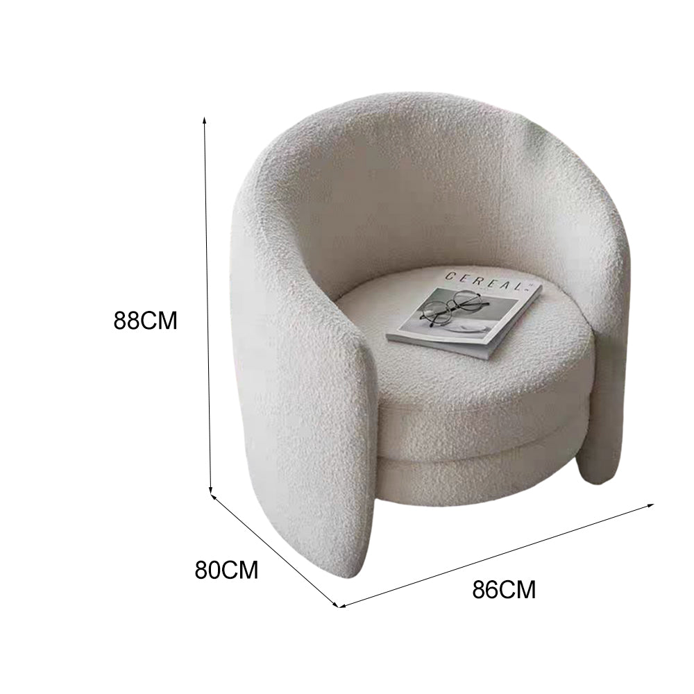 LIVARA EC1126 Minimalist Style Lamb Fleece Leisure Chair