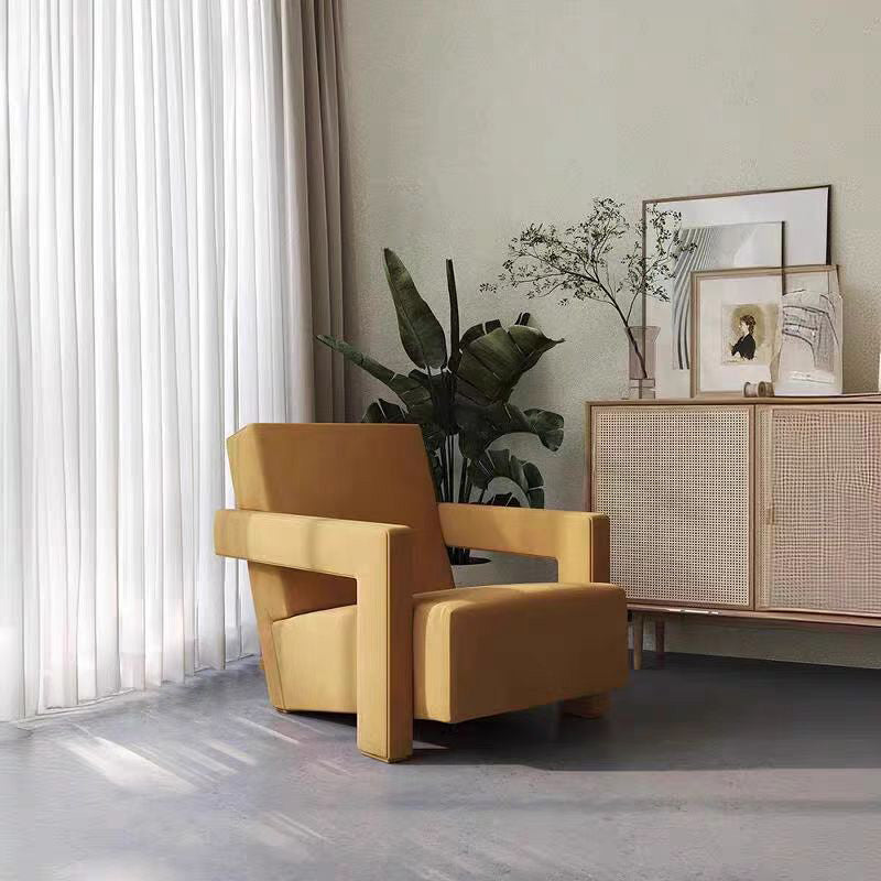 LIVARA EC1132 Cotton Linen Fabric Leisure Chair