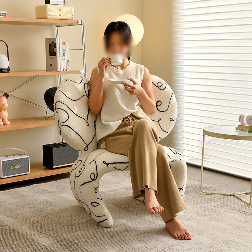 LIVARA EC1141 Stylish Shaped Cotton Leisure Chair