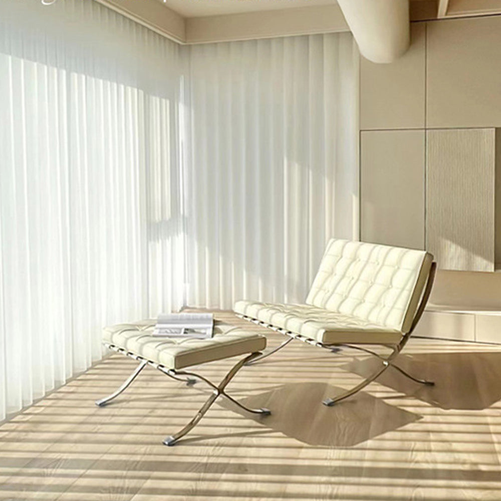 LIVARA EC1146 Stainless Steel Frame Microfibre Leather Leisure Chair