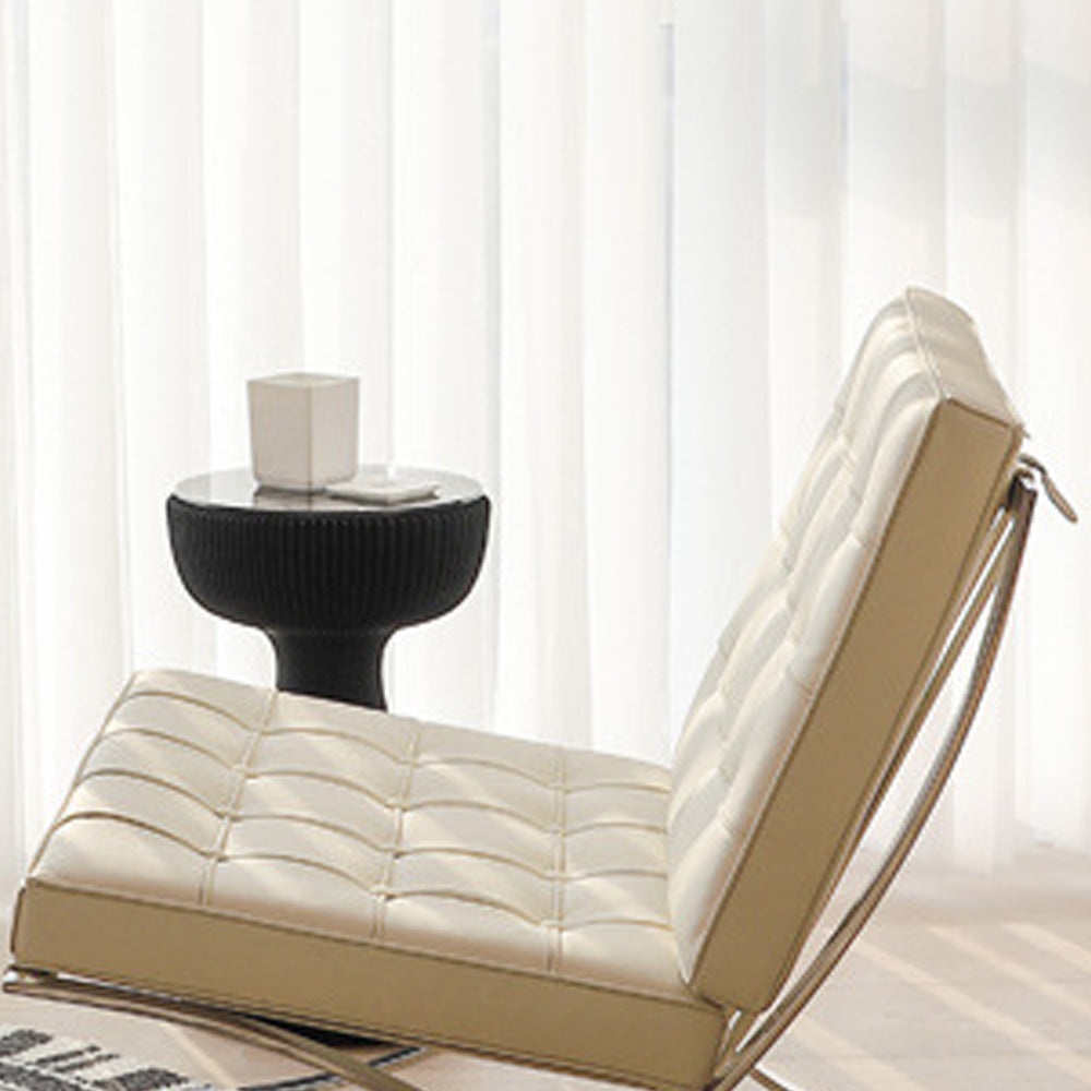 LIVARA EC1146 Stainless Steel Frame Microfibre Leather Leisure Chair